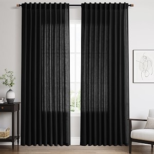Nanspring Linen Curtains 84 inches Long for