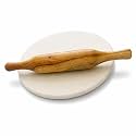 White Marble 10 Inch Chakla 12 Inch Belan Set, Rolling Pin and Board for Rolling Chapati and Dough for Kitchen