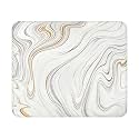 White Marble Mouse Pad 9.5x7.9 Inch with Anti-Slip Rubber Base