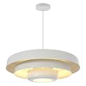 White Mid-Century Modern 3-Tier Pendant Light