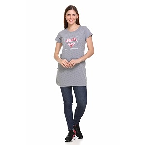 white moon women39s cotton casual long t shirts steelgrey xl