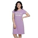 White Moon Cotton Printed Nighty for Women39s