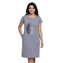 White Moon Cotton Printed Nighty for Women39s