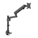 White Mulberry Single Screen Pole Mounted Heavy-Duty Mechanical Spring Monitor Arm for 17-40 Inch |2-22kgs| Flat &amp; Curved Screens, Universal Desk Mount with Swivel, Tilt, Rotation