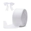 White Organza Ribbon for Gift Wrapping, FAKILO 2 Inch Shimmer Sheer Wrapping Ribbon for Bouquet, Wedding, Christmas Gift - 50 Yards Each Roll