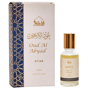 white oud attar oil by dukhni  30ml abyad arabic perfume oils for men and women alcohol free  pure ittar roll on perfume original white oud oil oudh  eid ramadan gifts vegan islamic fragrances