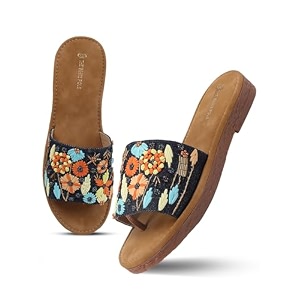 The White Pole Handmade Embroidered Ethnic Flat