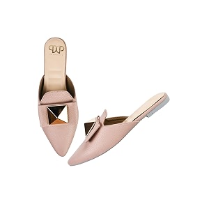 The White Pole Slip on Slides Flat