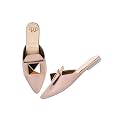 The White Pole Slip on Slides Flat