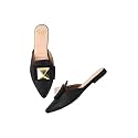 The White Pole Slip on Slides Flat