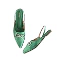 The White Pole Slip on Slides Flat