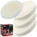 White Polish Pad, 3Pcs 6.5 Inch Face for 6 Inch Buffing Polishing Pads and Woolen Pads 150mm Backing Plate Compound Buffing Sponge for Car Buffer Polisher Compounding, Polishing and Waxing