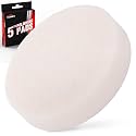 White Polish Pad, Buffing Polishing Pads, 1Pc 5.5 Inch Face for 5 Inch 125mm Backing Plate Compound Buffing Sponge Pads for Car Buffer Polisher Compounding, Polishing and Waxing