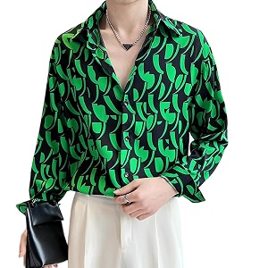 White Polyester Printed Mens Shirt Mens