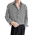 White Polyester Printed Men39s Shirt Mens