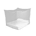 White Rectangular Fine Mesh Mosquito Net for Single Bed/Double Bed, 5x7 Insect Protection Repellent, Perfect for Indoors and Outdoors