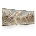 White Rose Tree Moon Mouse Pad, Luxury Relief Glow Decor Desk Mat - Large Non-Slip Office PC Laptop Desk Pad - 31.5"x11.8" x 3mm