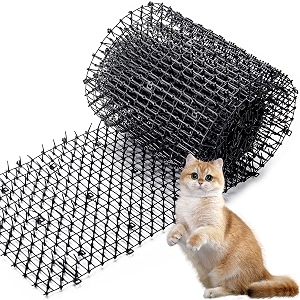 the white shop cat scat mat with spikes prickle strips network digging stopper indoor deterrent mat for garden outdoor2m03m color  black