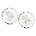 WHITE STAR 202 Stainless Steel Plates for Kids &amp; Adult (Combo- 2 Pcs, Dia- 10 inch, Design- Rose),Dining Delight |Classic Dinner Plates for Every Occasion | Mirror Finish Lightweight Plates