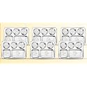 WHITE STAR 304 18/8 Stainless Steel Plates for Kids &amp; Adult (Combo- 6 Pcs, Dia- 35 cm, Design- Rose),Dining Delight |Classic Dinner Plates for Every Occasion |5 in 1 Compartment Plates