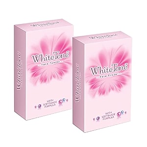 white tone face powder for women get oil-free even-toned skin instantly 75g pack of 2