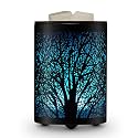 Enaroma Fragrance Electric Wax Melts Warmer with 7 Colors LED Changing Light Metal Tree Scent Oil Candle Burner for Home Decor