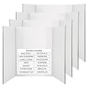 White Tri-Fold Presentation Board 28" X 40" Display Exhibition Board Lightweight and Portable with Smooth Surface Great Business presentations (Pack of 4) - by Emraw