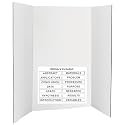 White Tri-Fold Presentation Board 28" X 40" Corrugated Tabletop Display Exhibition Board Lightweight and Portable with Smooth Surface Great for school projects and business presentations - By Emraw