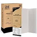 White Trifold Presentation Board 36" x 48" (Pack of 24) Self-Adhesive Science Subtitles Included - Display Exhibition Board Lightweight and Portable with Smooth Surface - by Emraw