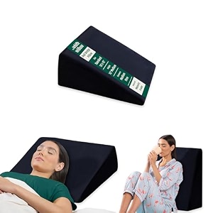 the white willow bed wedge pillow for sleeping leg elevation memory foam amp hr foam with removable pillow cover xl king size low height- grey 2434 l x 2434 w x 734 h inch