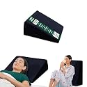 The White Willow Bed Wedge Pillow for Sleeping, Leg Elevation Memory Foam &amp; HR Foam with Removable Pillow Cover, XL King Size Low Height- Grey (24" L x 24" W x 7" H Inch)