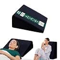 The White Willow Bed Wedge Pillow for Back Support Memory Foam with Removable Pillow Cover, King Size High Height- Black (20" L x 20" W x 12" H Inch)