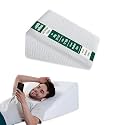 The White Willow Bed Wedge Pillow for Back Support Memory Foam with Removable Pillow Cover, King Size High Height (20" L x 20" W x 12" H Inch) - Classic White