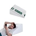 The White Willow Bed Wedge Pillow for Back Support &amp; Sleeping, Acid Reflux, GERD, Post Surgery, Memory Foam with Cover, Standard Size Low Height - (18" L x 18" W x 7" H Inch) - Classic White