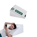 The White Willow Bed Wedge Pillow for Back Support, Leg Elevation Memory Foam with Removable Cover, Standard Size High Height, (18" L x 18" W x 12" H Inch) - Classic White