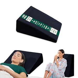 the white willow bed wedge pillow for sleeping leg elevation memory foam with removable pillow cover king size low height- black 2034 l x 2034 w x 734 h inch