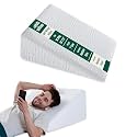 The White Willow Bed Wedge Pillow for Sleeping, Leg Elevation Memory Foam with Removable Pillow Cover, XL King Size Low Height- (24" L x 24" W x 7" H Inch) - Classic White