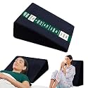 The White Willow Bed Wedge Pillow for Sleeping, Leg Elevation Memory Foam with Removable Pillow Cover, XL King Size Low Height- Black (24" L x 24" W x 7" H Inch)