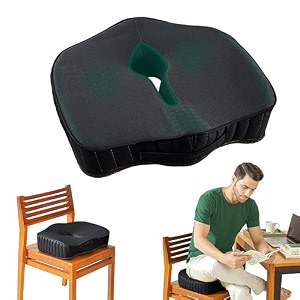 the white willow coccyx orthopedic cooling gel foam chair amp car seat cushion for lower back pain sciatica tailbone amp hip pain relief- below 50kg body weight 17534 l x 1634 w x 3534 h black