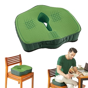 the white willow coccyx orthopedic cooling gel foam chair amp car seat cushion for lower back pain sciatica tailbone amp hip pain relief- below 50kg body weight 17534 l x 1634 w x 3534 h green