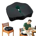 The White Willow Coccyx Orthopedic Cooling Gel Foam Chair &amp; Car Seat Cushion for Lower Back Pain, Sciatica, Tailbone &amp; Hip Pain Relief- Below 50Kg Body Weight, (17.5" L x 16" W x 3.5" H, Black)