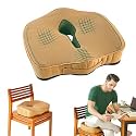 The White Willow Coccyx Orthopedic Cooling Gel Foam Chair &amp; Car Seat Cushion for Lower Back Pain, Sciatica, Tailbone &amp; Hip Pain Relief- Below 50Kg Body Weight, (17.5" L x 16" W x 3.5" H, Mango)