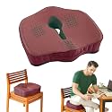 The White Willow Coccyx Orthopedic Cooling Gel Foam Chair &amp; Car Seat Cushion for Lower Back Pain, Sciatica, Tailbone &amp; Hip Pain Relief- Below 50Kg Body Weight, (17.5" L x 16" W x 3.5" H, Raspberry)