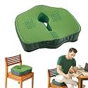 The White Willow Coccyx Orthopedic Cooling Gel Foam Chair &amp; Car Seat Cushion for Lower Back Pain, Sciatica, Tailbone &amp; Hip Pain Relief- Below 50Kg Body Weight, (17.5" L x 16" W x 3.5" H, Green)