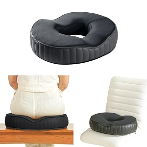 the white willow donut orthopedic cooling gel foam chair amp car seat cushion for lower back pain sciatica tailbone amp hip pain relief- below 50kg body weight black 1734 l x 1434 w x 2534 h