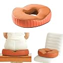 The White Willow Donut Orthopedic Cooling Gel Foam Chair &amp; Car Seat Cushion for Lower Back Pain, Sciatica, Tailbone &amp; Hip Pain Relief- Below 50Kg Body Weight, Tan (17" L x 14" W x 2.5" H)