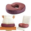 The White Willow Donut Orthopedic Cooling Gel Foam Chair &amp; Car Seat Cushion for Lower Back Pain, Sciatica, Tailbone &amp; Hip Pain Relief- Below 50Kg Body Weight, Raspberry (17" L x 14" W x 2.5" H)