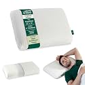 The White Willow Hard Pillow Set of 2 for Neck &amp; Shoulder Pain Relief-Hard Memory Foam Cervical Pillow for Sleeping-Orthopedic Pillow for Back, Side &amp; Stomach Sleepers-Extra Firm-Standard-4" H-Grey