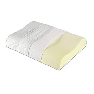 the white willow memory foam cervical pillow for neck shoulder amp spondylitis pain relief orthopedic contour bed pillow for sleeping 1834 l x 10534 w x 2934 h off white