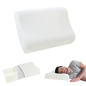 the white willow memory foam cervical pillow for neck shoulder amp spondylitis pain relief orthopedic contour bed pillow for sleeping 2034 l x 1334 w x 434 h off white